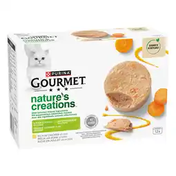 Zooplus 3 + 1 gratis! Gourmet Natures Creations natvoer voor katten - Kip met Wortel Mousse 48 x 85 g aanbieding