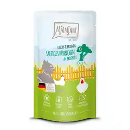 Zooplus Voordeelpakket MjAMjAM Knijpzak 24 x 125 g - Heerlijke kip van Chicks & Friends met fijne wortelen aanbieding