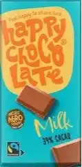 De Online Drogist Happy Chocolate Melk 34% Cacao aanbieding