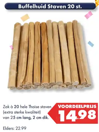 Huisdier Voordeelshop Buffelhuid Staven aanbieding