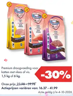 Huisdier Voordeelshop Renska Premium droogvoeding voor katten met vlees of vis aanbieding