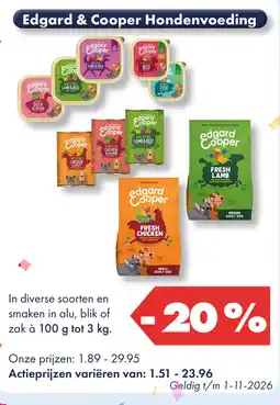 Huisdier Voordeelshop Edgard & Cooper Hondenvoeding aanbieding
