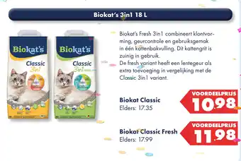 Huisdier Voordeelshop Biokat's 3in1 18 L aanbieding