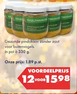 Huisdier Voordeelshop Vogelpindakaas aanbieding