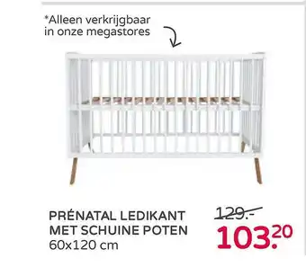 Prenatal Prénatal Ledikant Met Schuine Poten 60x120 Cm aanbieding