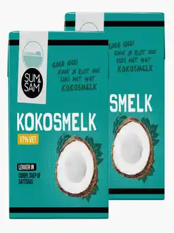 Flink Sum & Sam Kokosmelk 17% 500ml 2x aanbieding