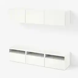 IKEA BestÅ Tv-meubel, wit/lappviken wit, 180x42x185 cm aanbieding