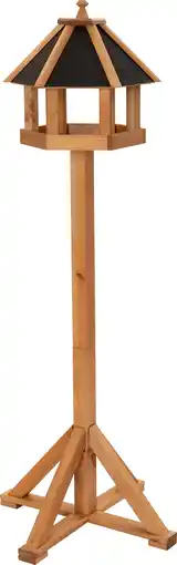 Intratuin Intratuin vogelvoederhuisje naturel 45 x 39 x 154 cm aanbieding