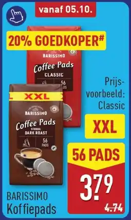 ALDI Barissimo Koffiepads aanbieding