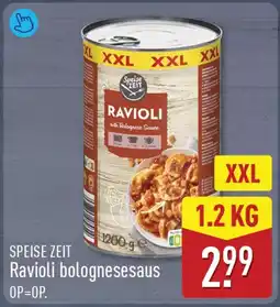 ALDI Speise zeit ravioli bolognesesaus aanbieding