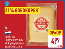 ALDI Molenland Goudse kaas 48+ stuk jong belegen aanbieding