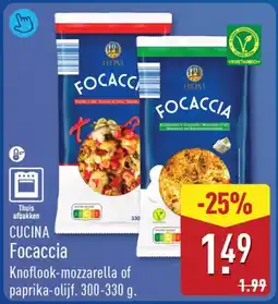ALDI CUCINA Focaccia aanbieding