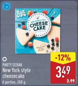 ALDI Party Gebak New York style cheesecake aanbieding