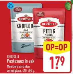 ALDI Bertolli Pastasaus in zak aanbieding
