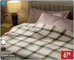 ALDI Home creation pluchen deken aanbieding