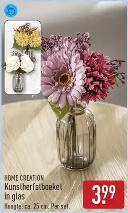 ALDI Home creation kunstherfstboeket in glas aanbieding