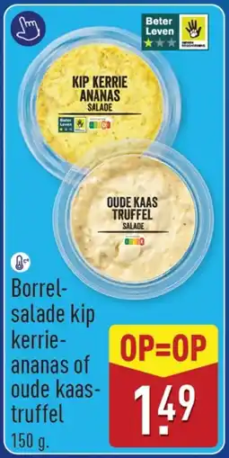 ALDI Borrel salade kip kerrie ananas of oude kaas truffel aanbieding