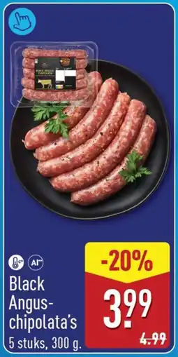 ALDI Black Angus chipolata's aanbieding