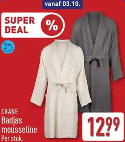 ALDI Crane badjas mousseline aanbieding