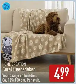ALDI Home Creation Coral fleecedeken aanbieding