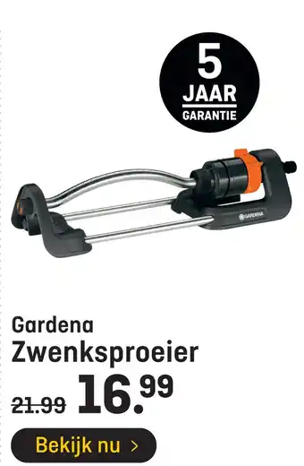 Hubo Gardena Zwenksproeier aanbieding