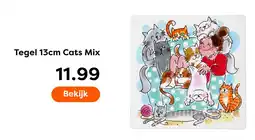 The Read Shop Tegel 13cm Cats Mix aanbieding