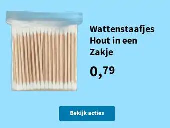 Plein.nl Wattenstaafjes Hout in een Zakje aanbieding