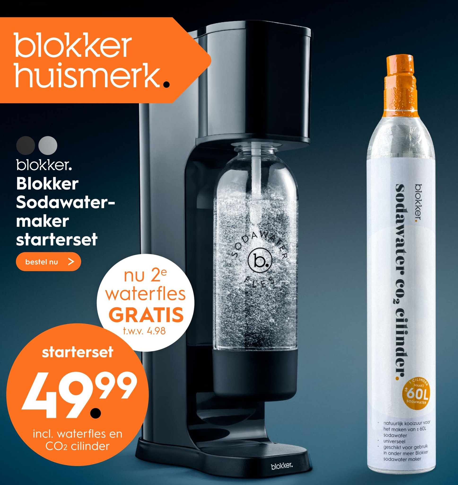 Blokker Sodawater maker starterset aanbieding bij Blokker