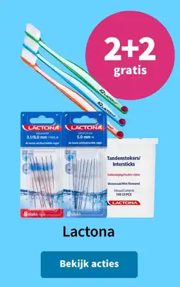 Plein.nl Lactona tandenborstels en tandenstokers aanbieding