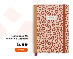 The Read Shop Atelier 44 Notitieboek A6 Luipaard aanbieding