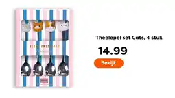 The Read Shop Blond Amsterdam Theelepel set Cats aanbieding