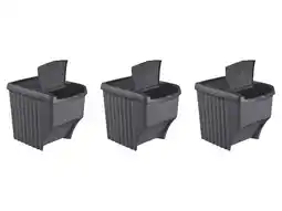 Lidl W5 Set van 3 prullenbakken, 22 L, incl. stickers aanbieding