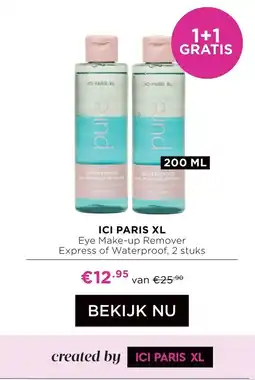 ICI Paris XL ICI Paris XL Eye Eye Make-up Remover Express of Waterproof aanbieding