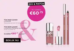 ICI Paris XL Yves Saint Laurent Lovenude en Loveshine Plumping Lip Oil Gloss aanbieding