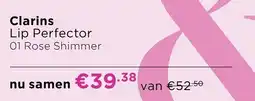 ICI Paris XL Clarins Lip Perfector 01 Rose Shimmer aanbieding