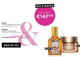ICI Paris XL Gucci Flora Gorgeous Orchid & Clarins Extra-Firming Jour aanbieding