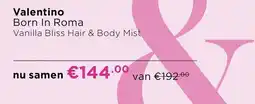 ICI Paris XL Valentino Born In Roma Vanilla Bliss Hair & Body Mist aanbieding
