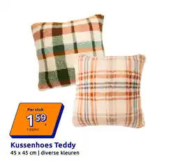 Action Kussenhoes Teddy aanbieding