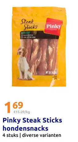 Action Pinky Steak Sticks hondensnacks aanbieding