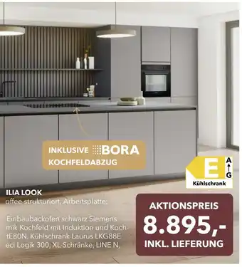 Küche mit kochinsel ilia look