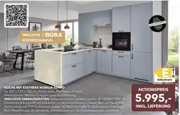 Sijben Küche mit esstheke Nobilia Senso aanbieding