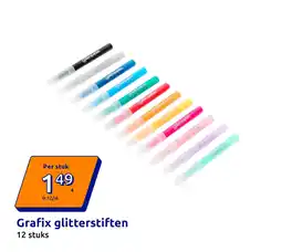 Action Grafix glitterstiften aanbieding