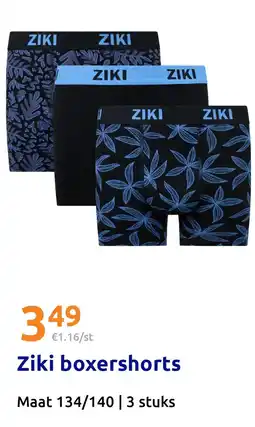 Action Ziki boxershorts aanbieding