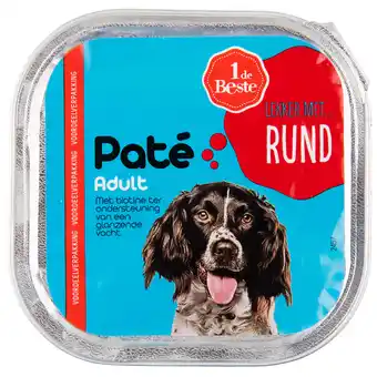 Dekamarkt 1 de Beste Hond pate met rund aanbieding