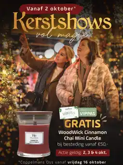 Coppelmans WoodWick Cinnamon Chai Mini Candle aanbieding