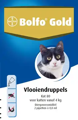 Pets Place Bolfo Gold Kat 80 - Vlo - 4 kg 2 stuks aanbieding