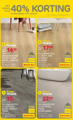 Praxis Decomode pvc vloer plank sense vanilla aanbieding