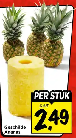 Vomar Voordeelmarkt Geschilde Ananas aanbieding