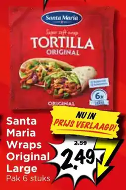 Vomar Voordeelmarkt Santa Maria Wraps Original aanbieding