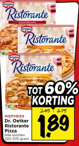 Vomar Voordeelmarkt Dr. Oetker Ristorante Pizza aanbieding
